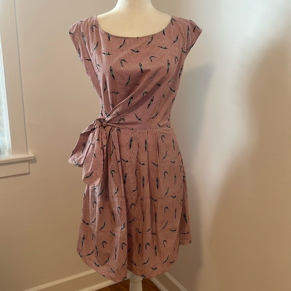 Anthropologie Dresses & Skirts - Anthropologie Pink and Black Patterned Dress